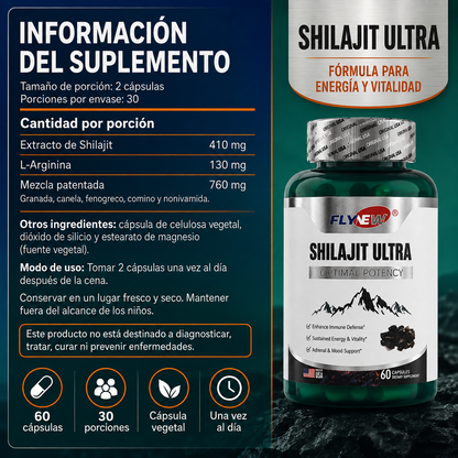 Shilajit Ultra - Virilidad y energía masculina