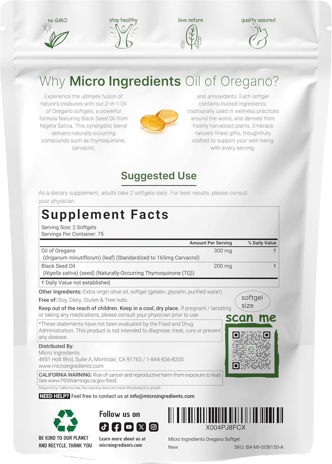 Aceite de orégano - Oil of oregano