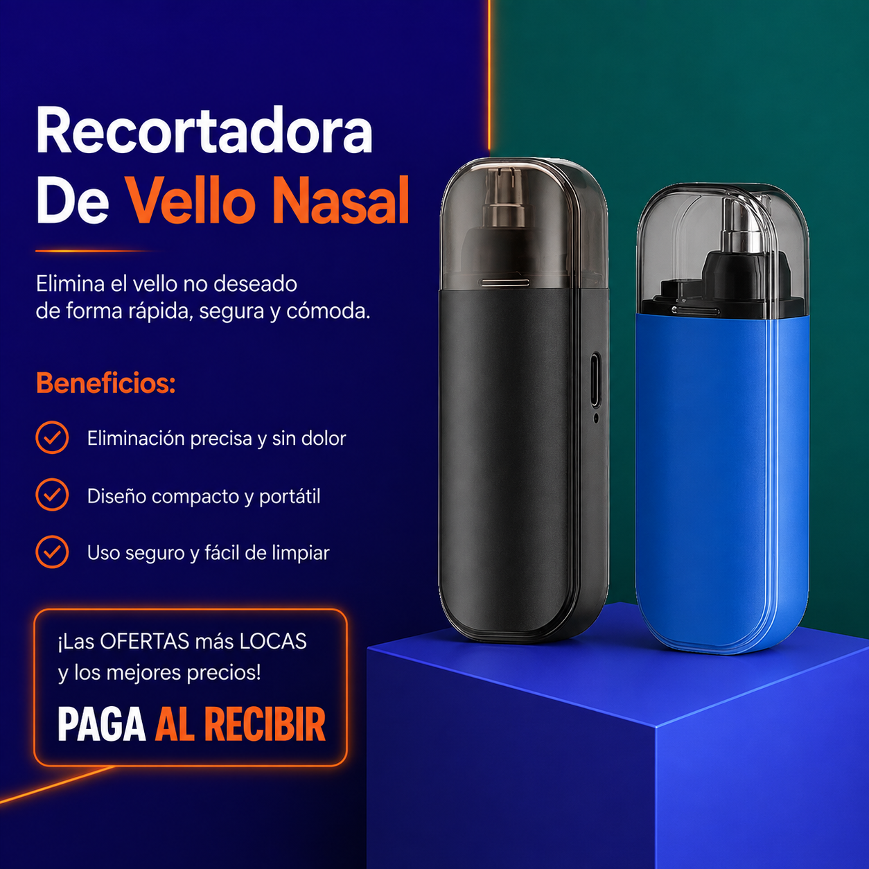 Recortador vello nasal y orejas